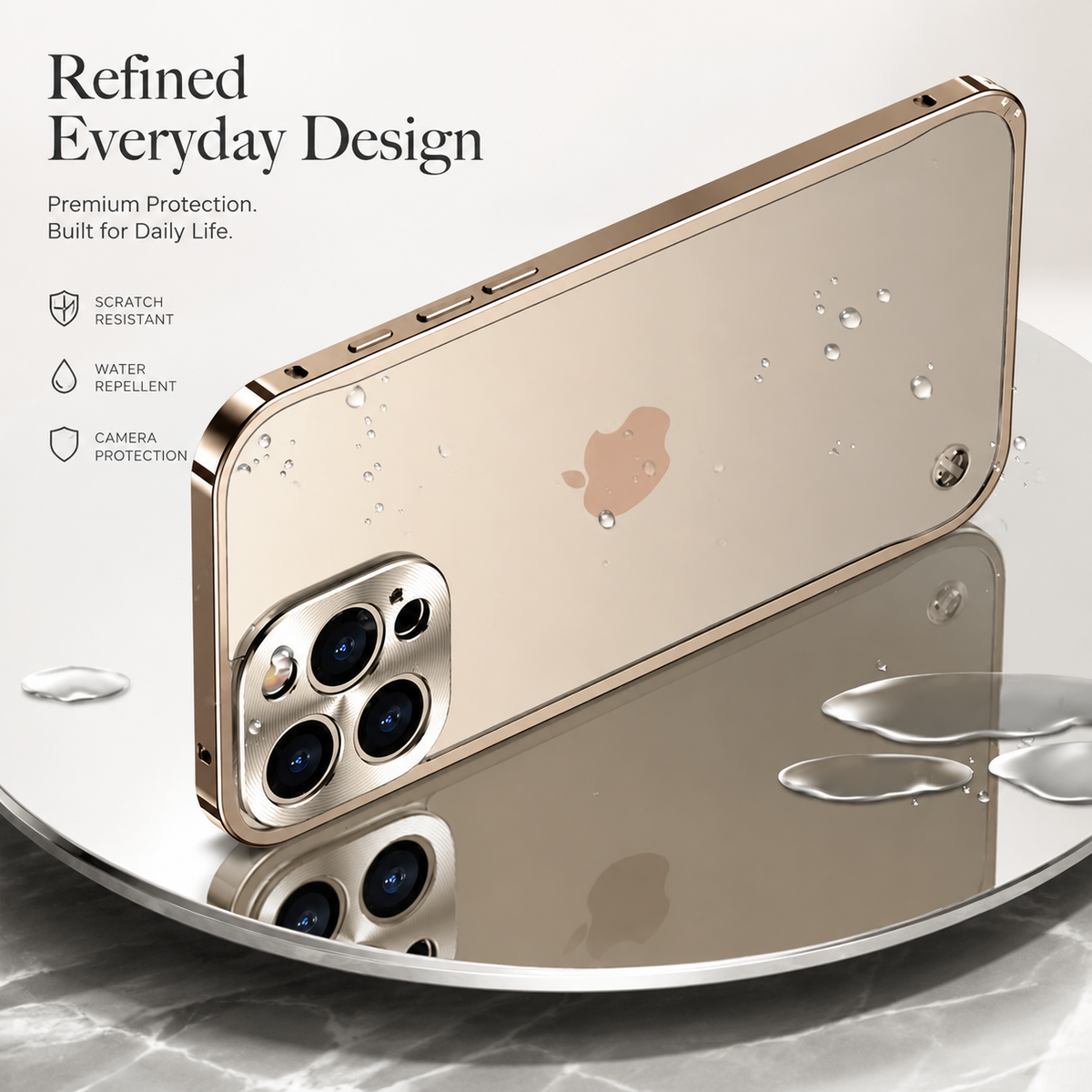 Premium iPhone Case MagSafe Compatible Aluminum Frame Cover Magnetic Edge Protection Camera Lens Guard Shockproof Slim Metal Full Coverage Design