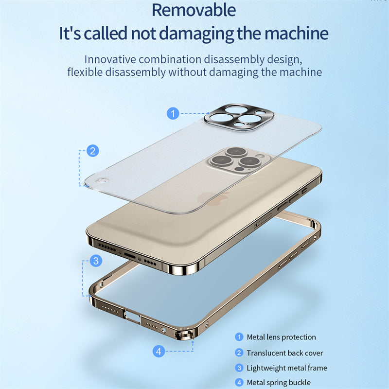 Premium iPhone Case MagSafe Compatible Aluminum Frame Magnetic Protective Cover Camera Lens Guard Shockproof Slim Metal Edge Full Protection Design