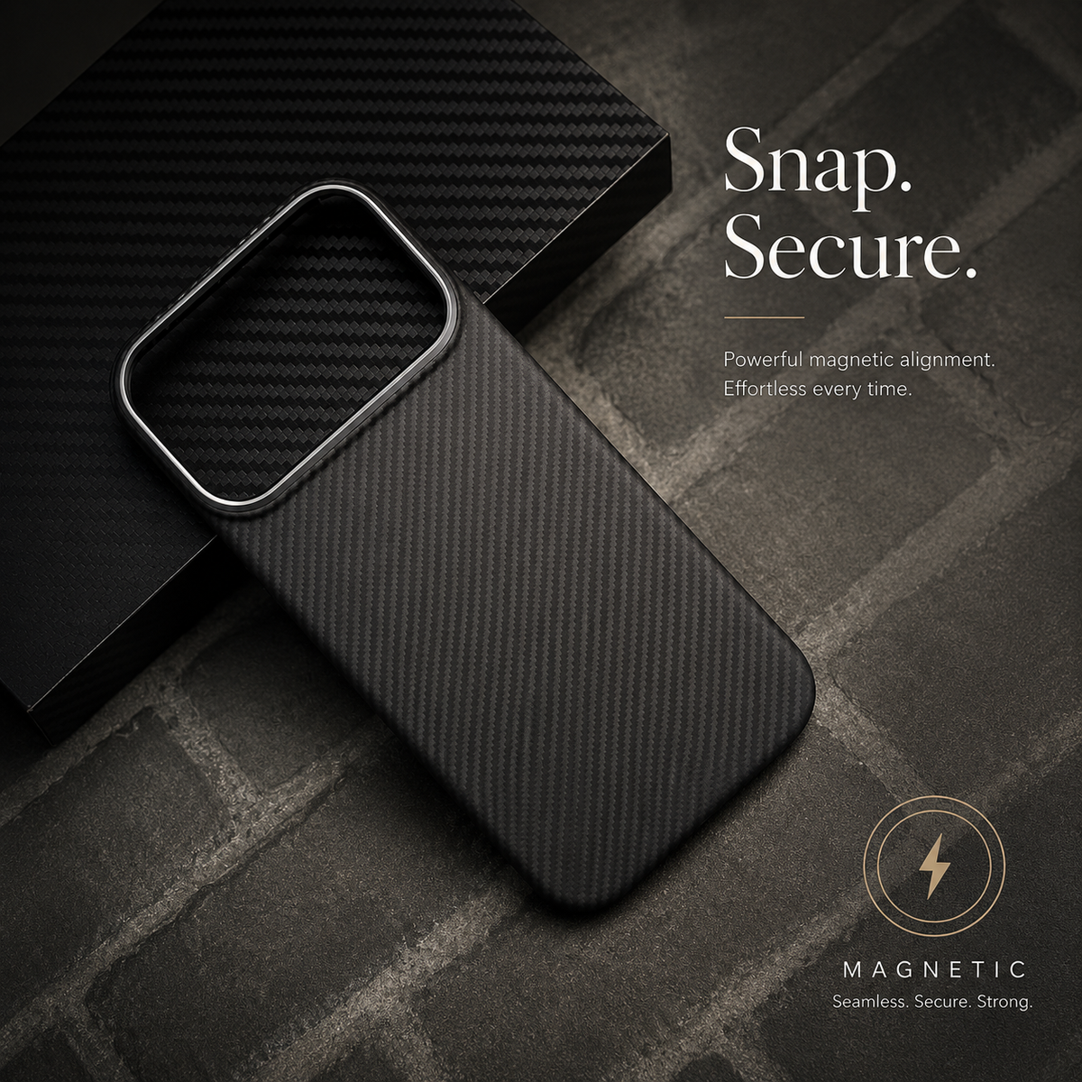 Premium iPhone Case MagSafe Compatible Aramid Carbon Fiber Cover Ultra Thin Magnetic Shockproof Anti Scratch Lightweight Slim Protective Design