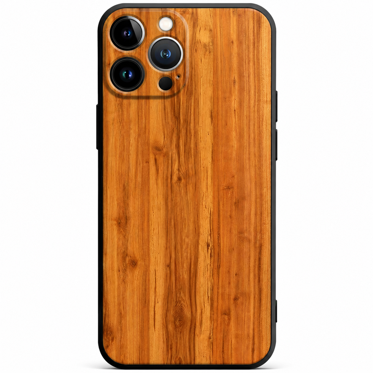 Premium iPhone Case MagSafe Compatible Bamboo Wood Grain Cover Metallic Frame Shockproof Protective Slim Camera Lens Protection Natural Design