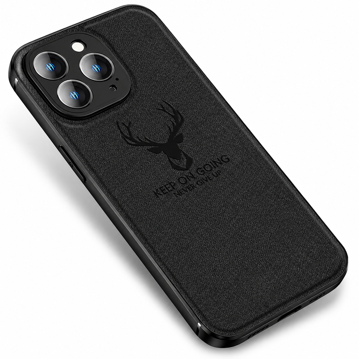 Premium iPhone Case MagSafe Compatible Canvas Texture Deer Pattern Magnetic Cover Shockproof Bumper Frame Camera Lens Guard Slim Full Coverage Design
