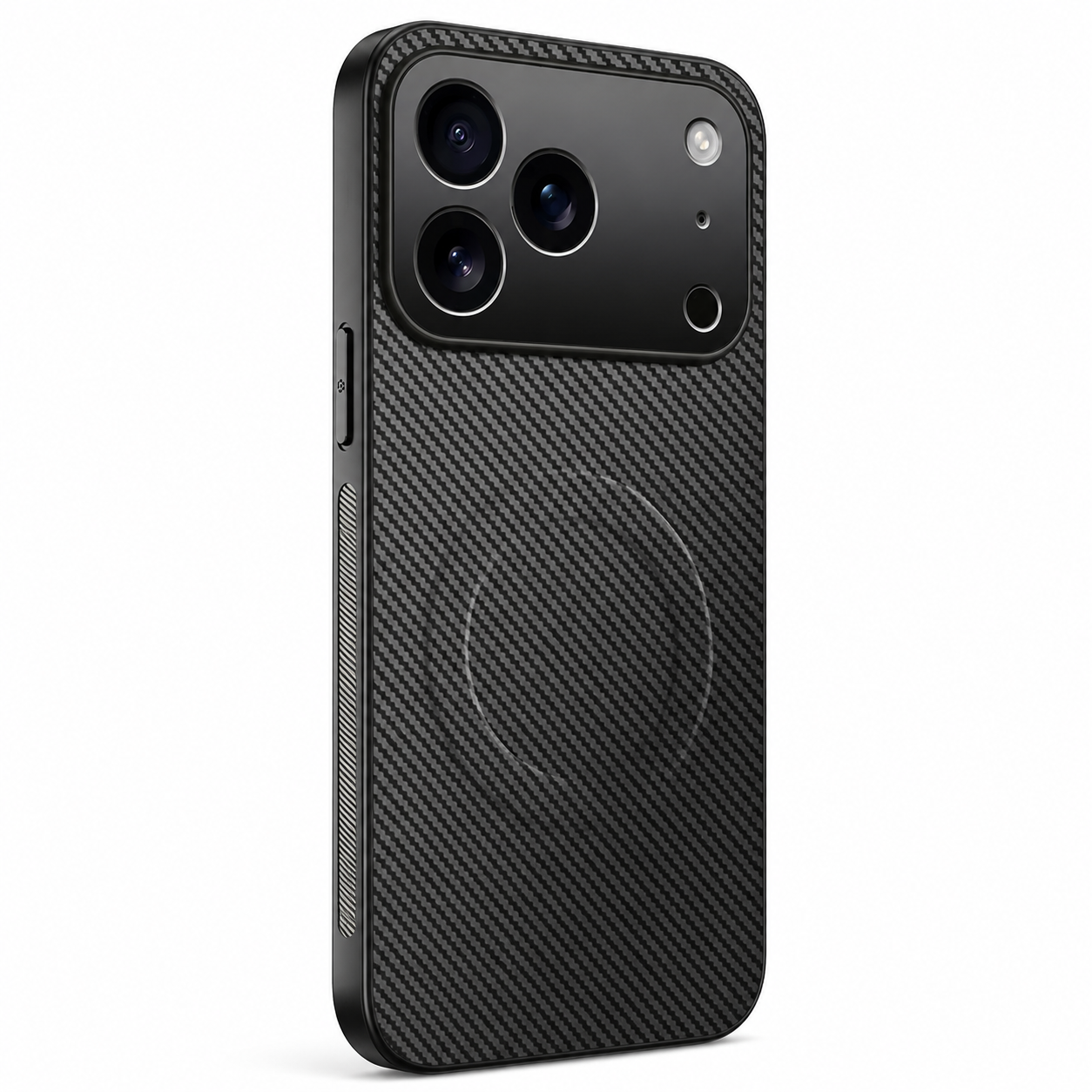 Premium iPhone Case MagSafe Compatible Carbon Fiber Leather Protective Cover Wireless Charging Shockproof Anti Scratch Slim Camera Lens Protection Full Coverage