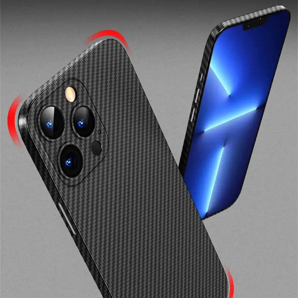 Premium iPhone Case MagSafe Compatible Carbon Fiber Matte PP Back Ultra Thin 0.2mm Lightweight Scratch Resistant Slim Minimal Cover