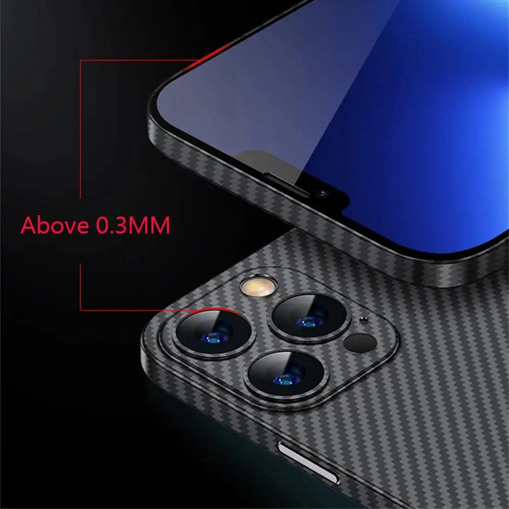 Premium iPhone Case MagSafe Compatible Carbon Fiber Matte PP Back Ultra Thin 0.2mm Lightweight Scratch Resistant Slim Minimal Cover