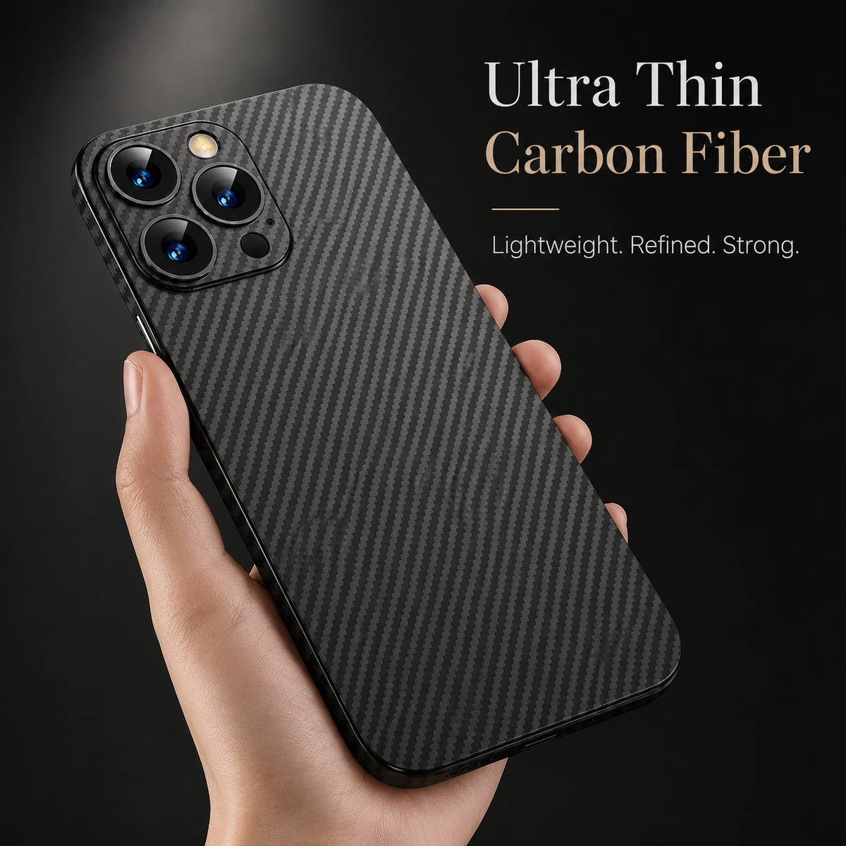 Premium iPhone Case MagSafe Compatible Carbon Fiber PP Matte Cover Ultra Thin 0.2mm Lightweight Scratch Resistant Slim Minimal Protective Design