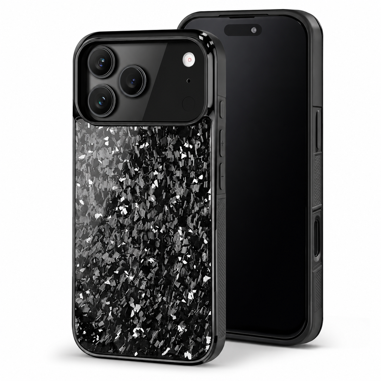 Premium iPhone Case MagSafe Compatible Forged Carbon Fiber Cover Shockproof TPU Hybrid Camera Protection Non Slip Slim Full Coverage Design