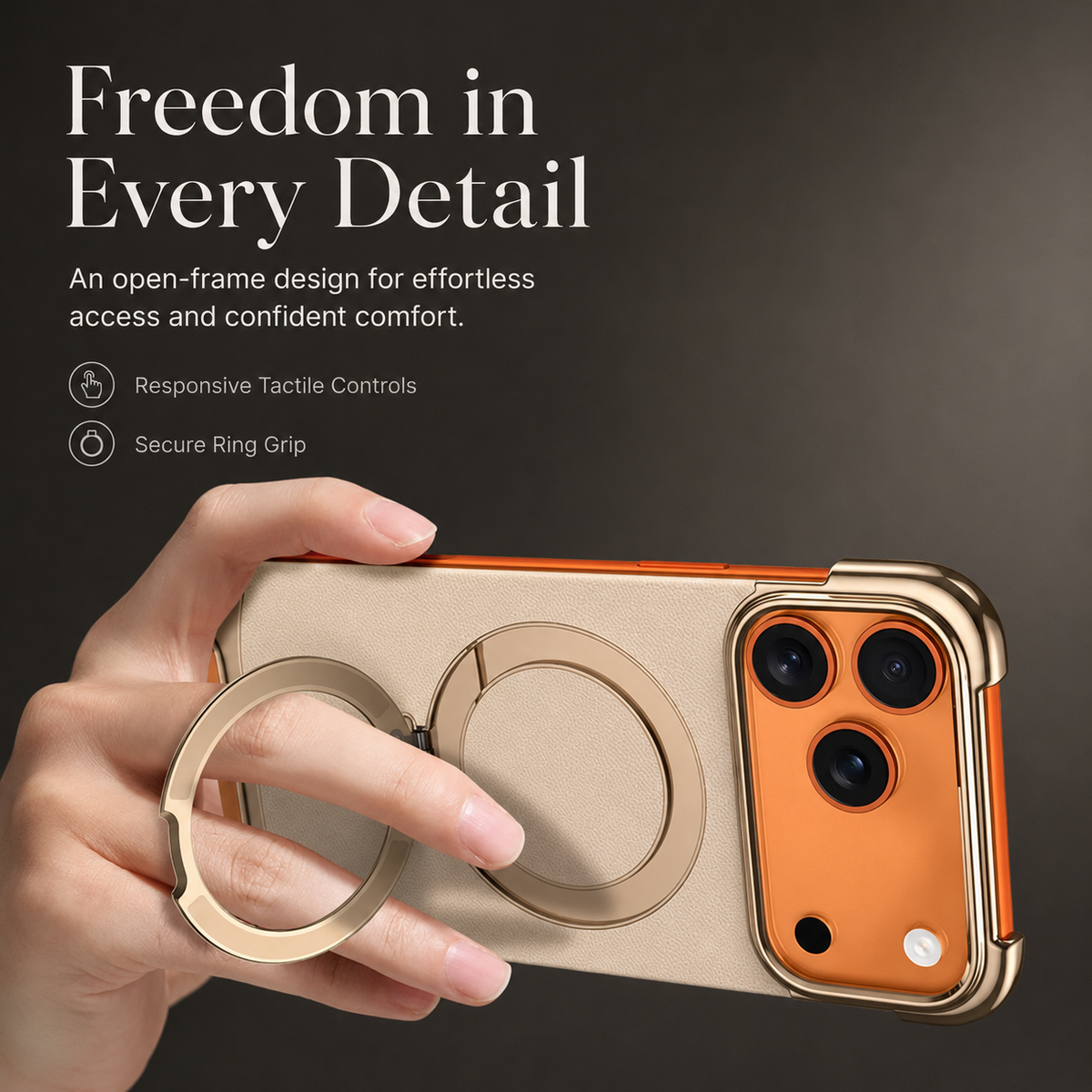 Premium iPhone Case MagSafe Compatible Frameless Magnetic Leather Back Metal Bumper Stand Shockproof Camera Lens Guard Ultra Thin Design