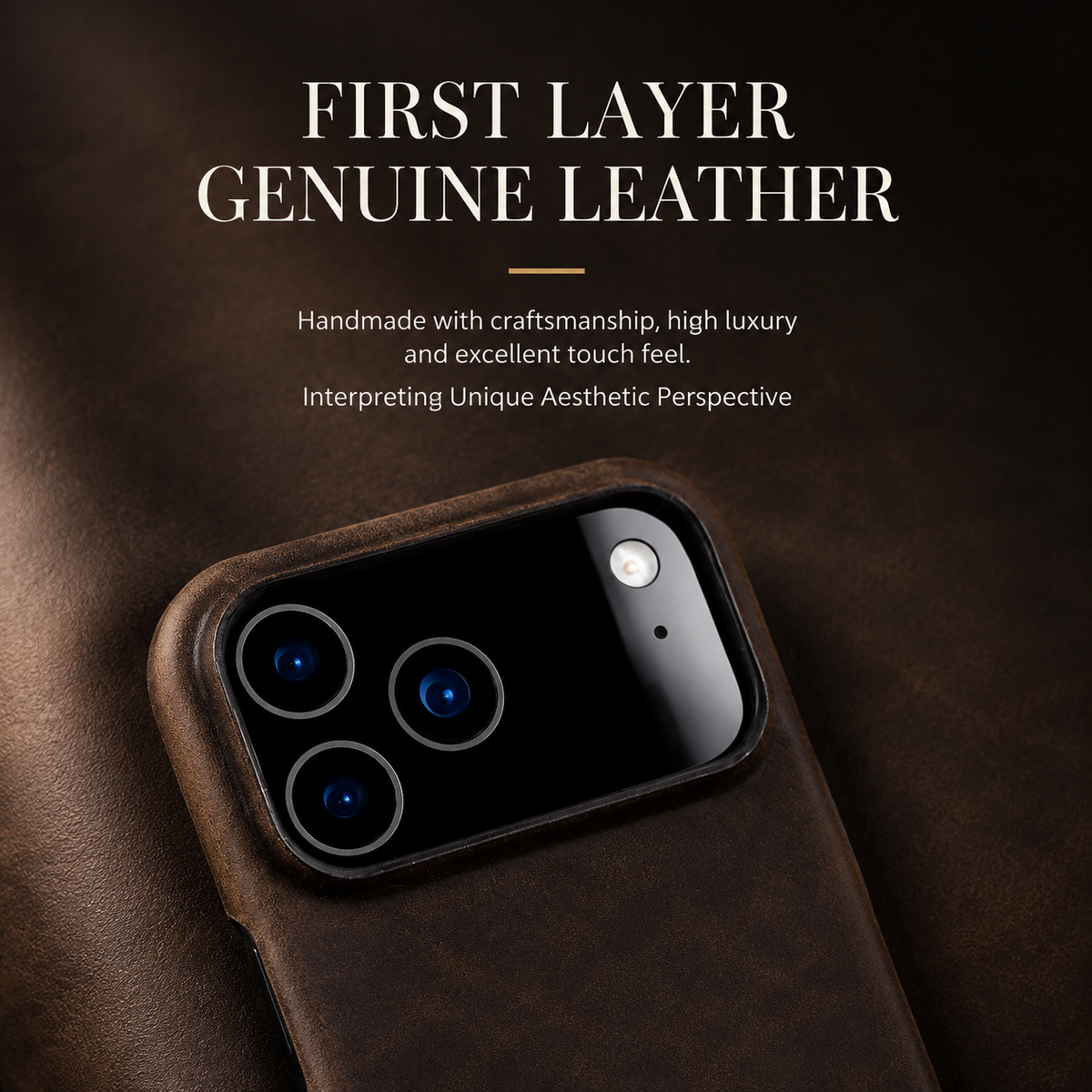 Premium iPhone Case MagSafe Compatible Genuine Leather Magnetic Cover Cowhide Texture Shockproof Protective Cover Anti Scratch Full Back Slim