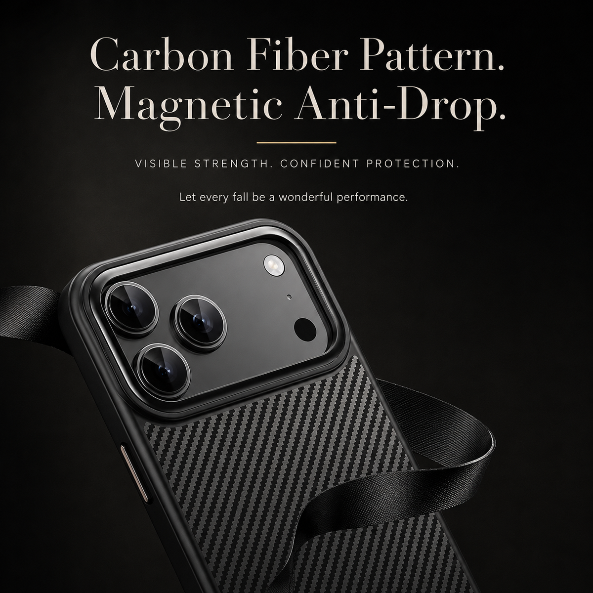Premium iPhone Case MagSafe Compatible Kevlar Carbon Fiber Cover TPU PC Hybrid Magnetic Shockproof Protective Anti Fingerprint Slim Lightweight Design