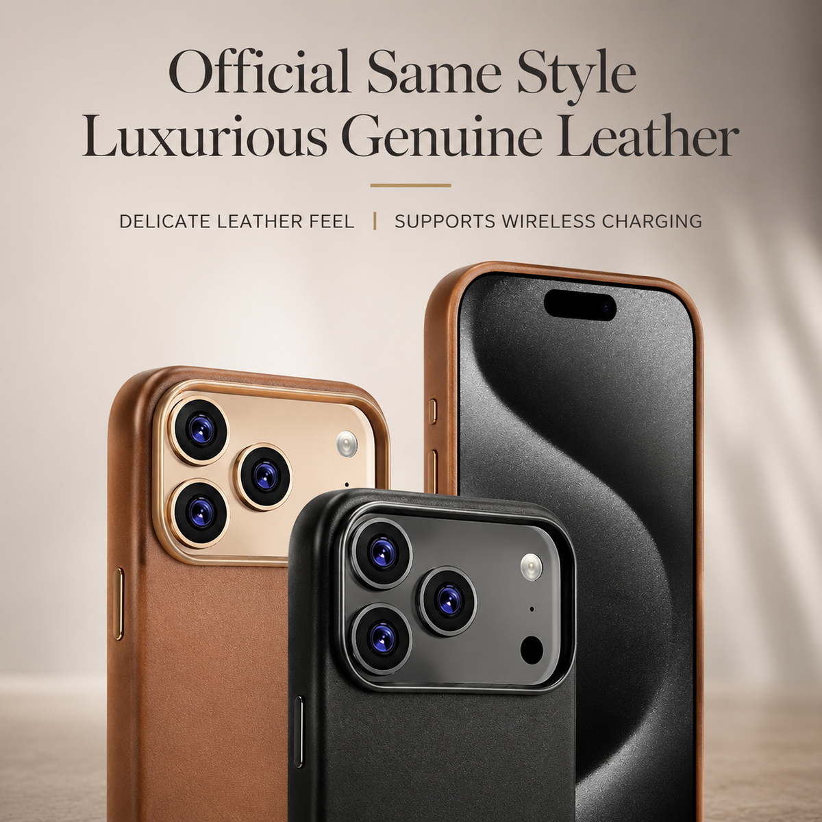 Premium iPhone Case MagSafe Compatible Leather Cover Magnetic Back Shockproof Protective Cover Anti Scratch Slim Half Wrapped Design