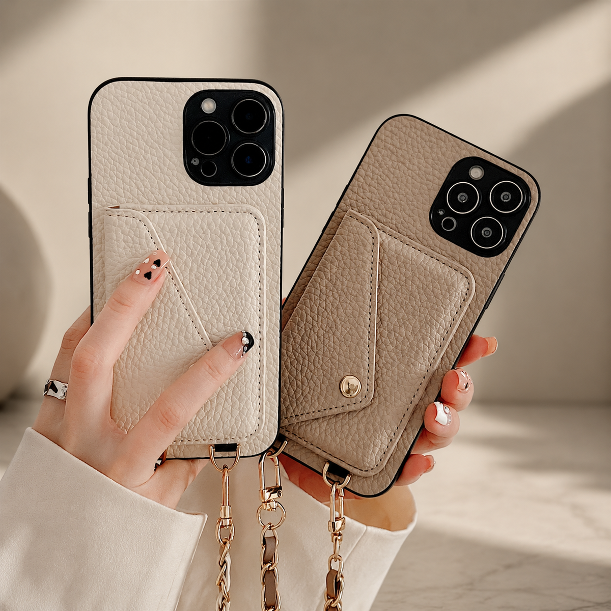 Premium iPhone Case MagSafe Compatible Leather Crossbody Wallet Cover Card Holder Strap Magnetic Shockproof Protective Camera Lens Guard Slim Design