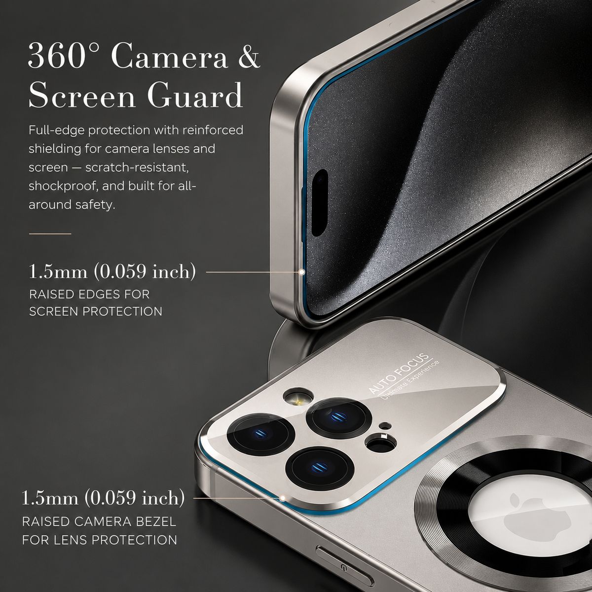 Premium iPhone Case MagSafe Compatible Magnetic Electroplated Glass Cover Shockproof Protective Camera Lens Protection Slim Reflective Hard Back