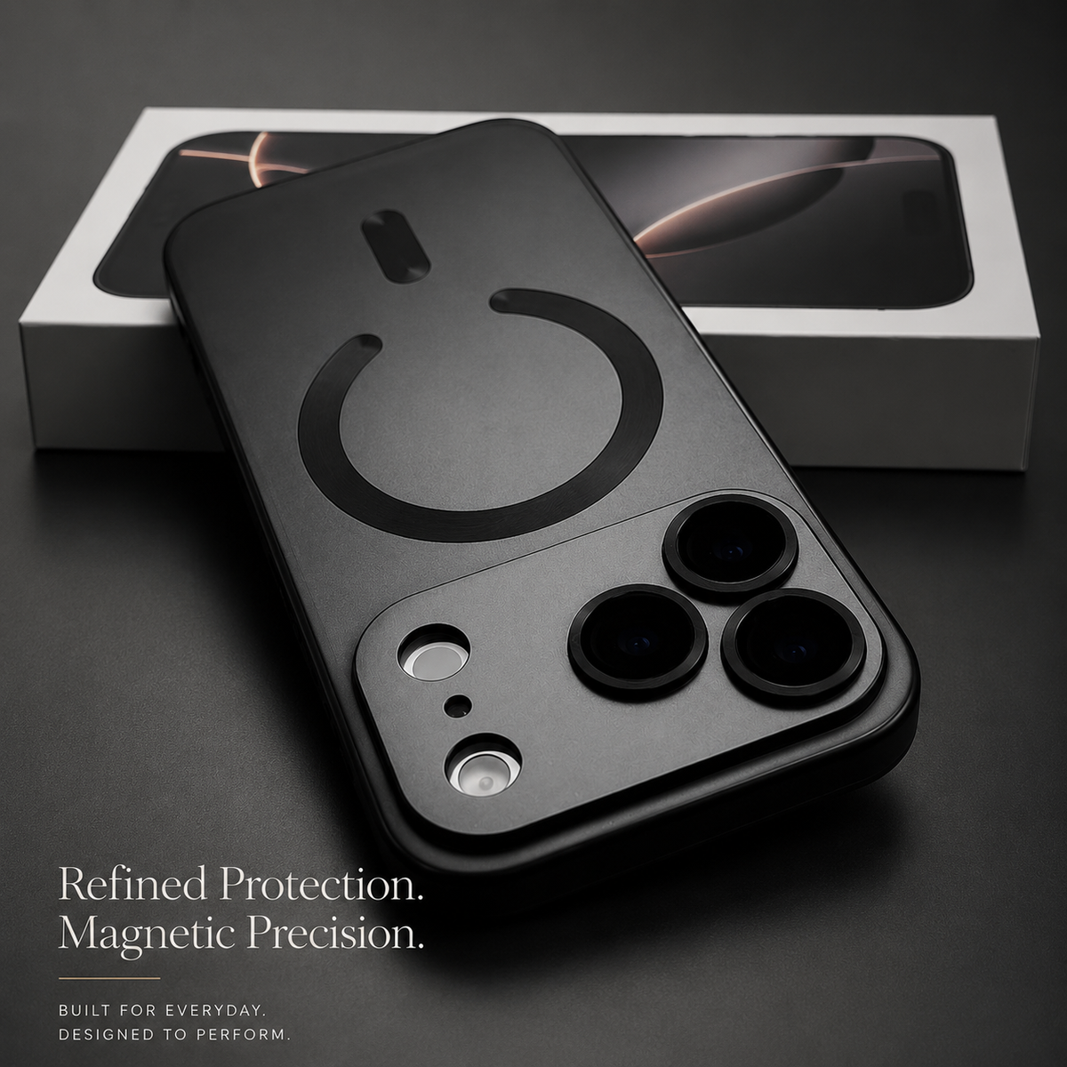 Premium iPhone Case MagSafe Compatible Magnetic Metallic Finish Shockproof Protective Cover Wireless Charging Camera Lens Protection Soft TPU Slim Full Coverage