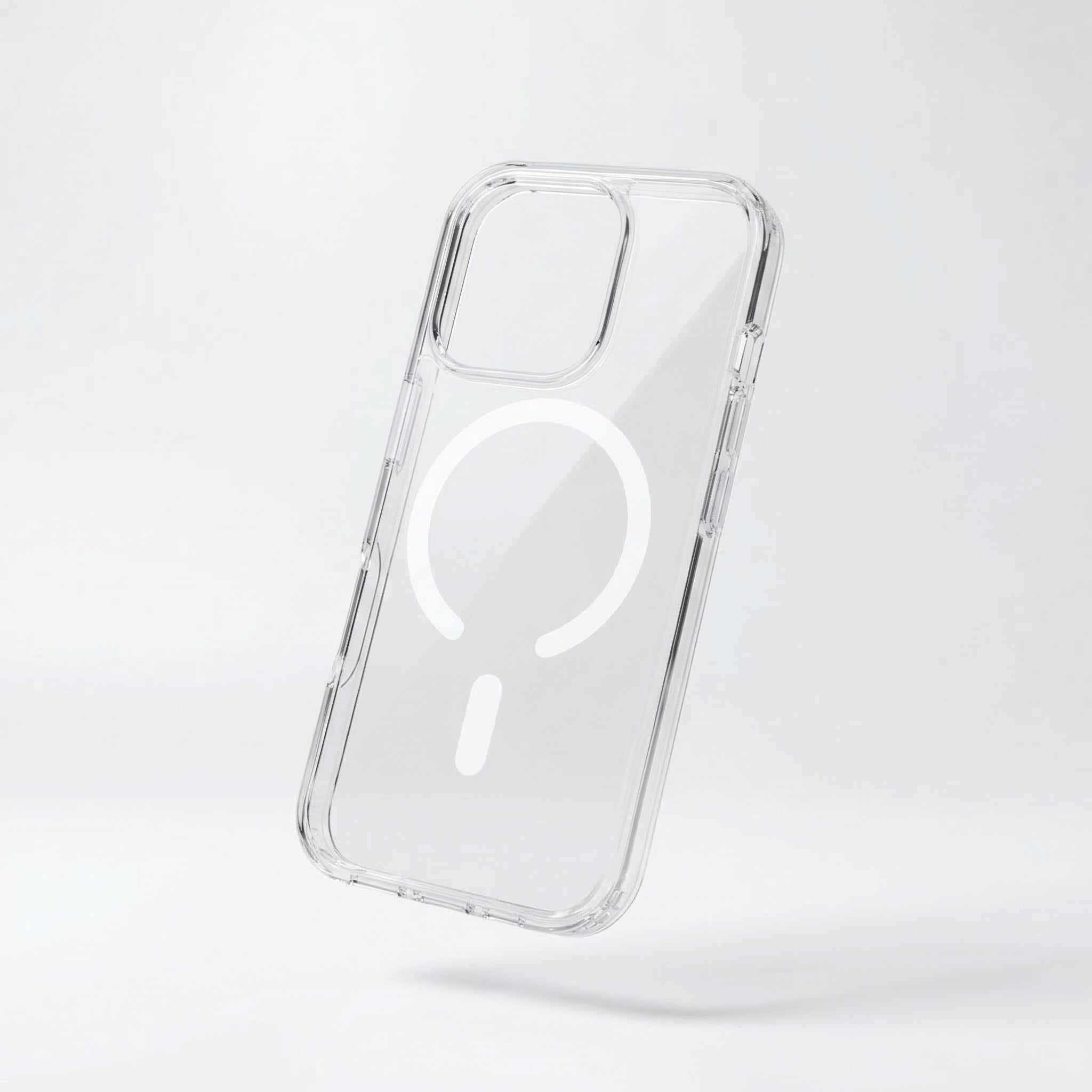 Premium iPhone Case MagSafe Compatible Magnetic Transparent Clear Protective Cover Slim Lightweight Shock Resistant Full Coverage Design