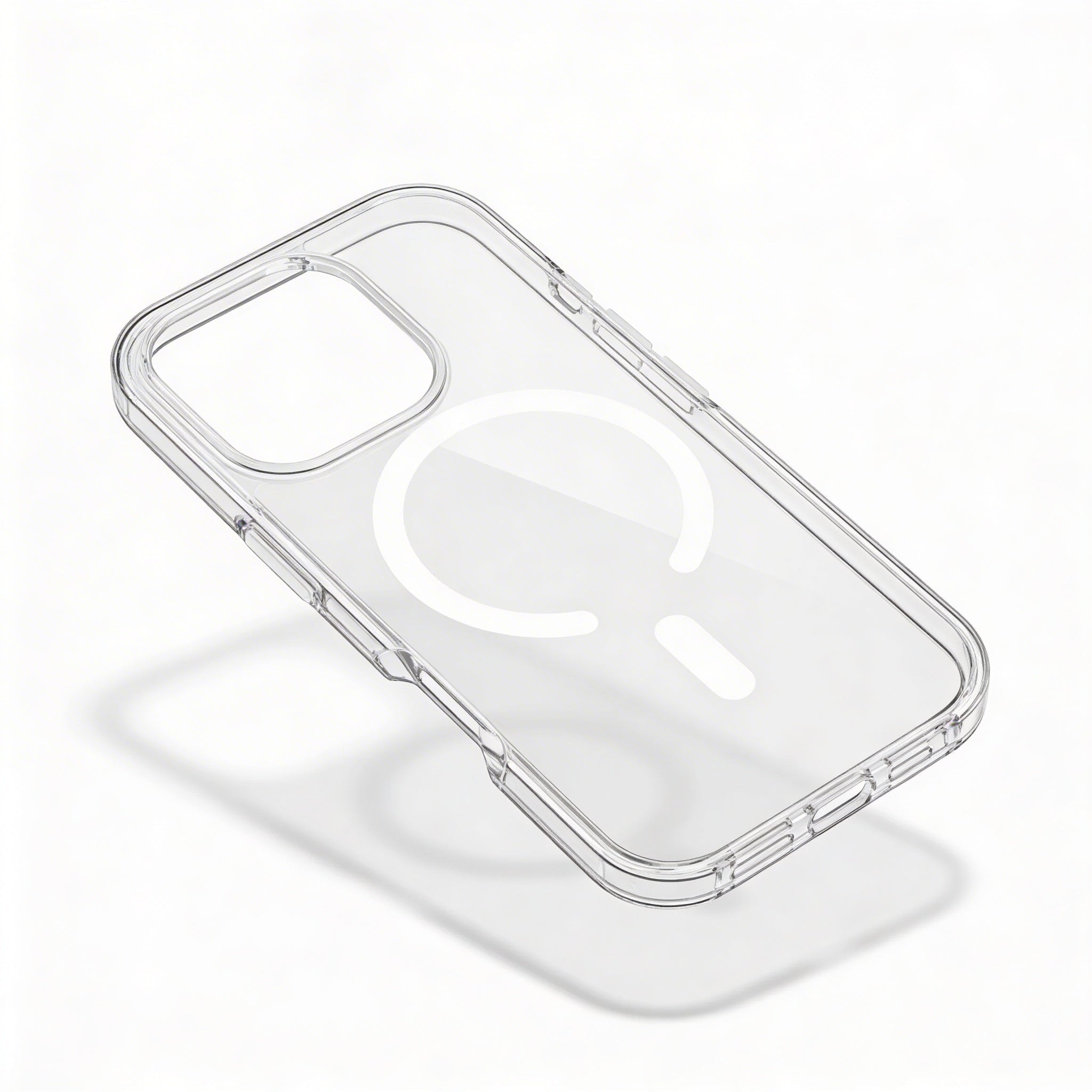 Premium iPhone Case MagSafe Compatible Magnetic Transparent Clear Protective Cover Slim Lightweight Shock Resistant Full Coverage Design