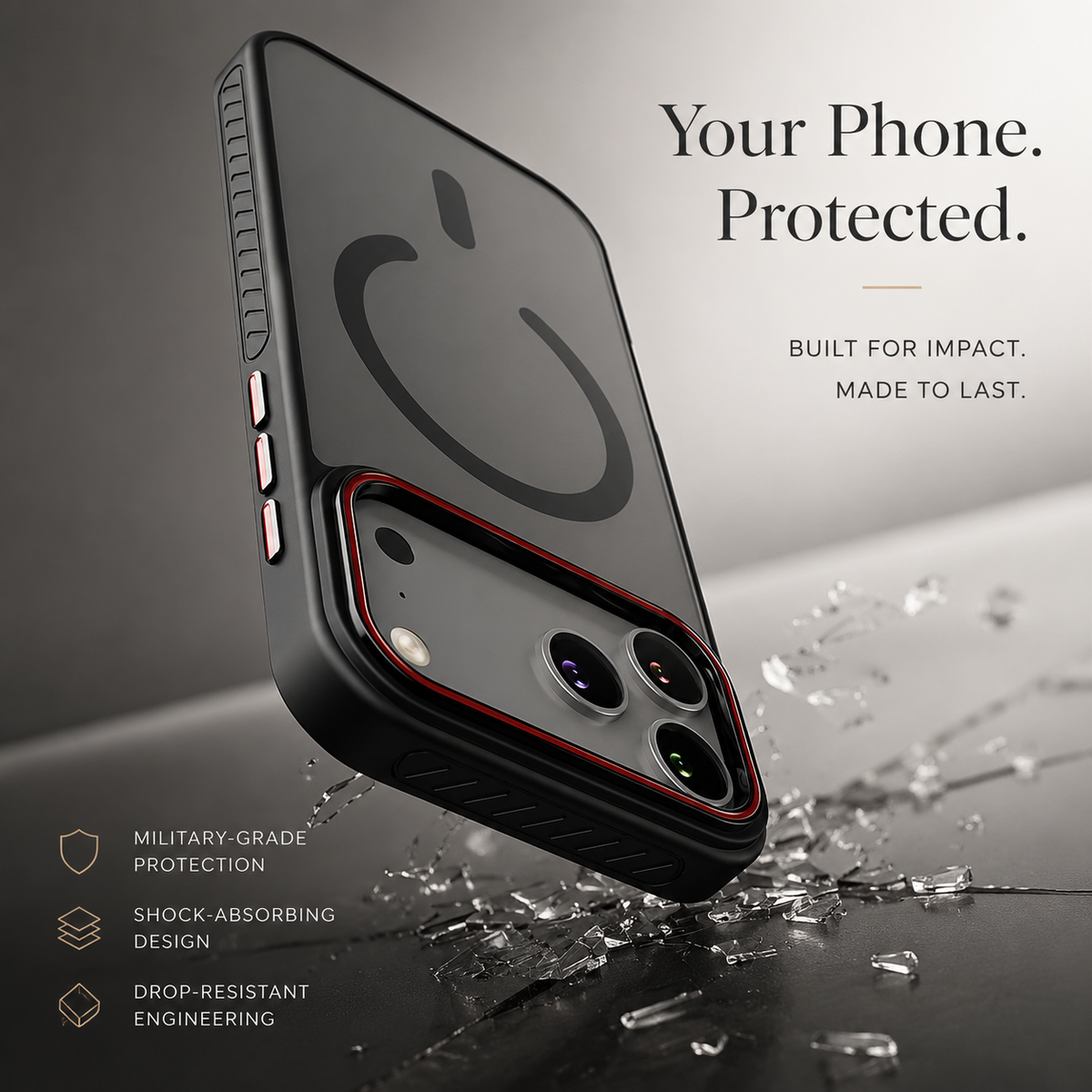 Premium iPhone Case MagSafe Compatible Magnetic Transparent Matte Cover Shockproof Protective Frame Camera Lens Protection Slim Full Coverage