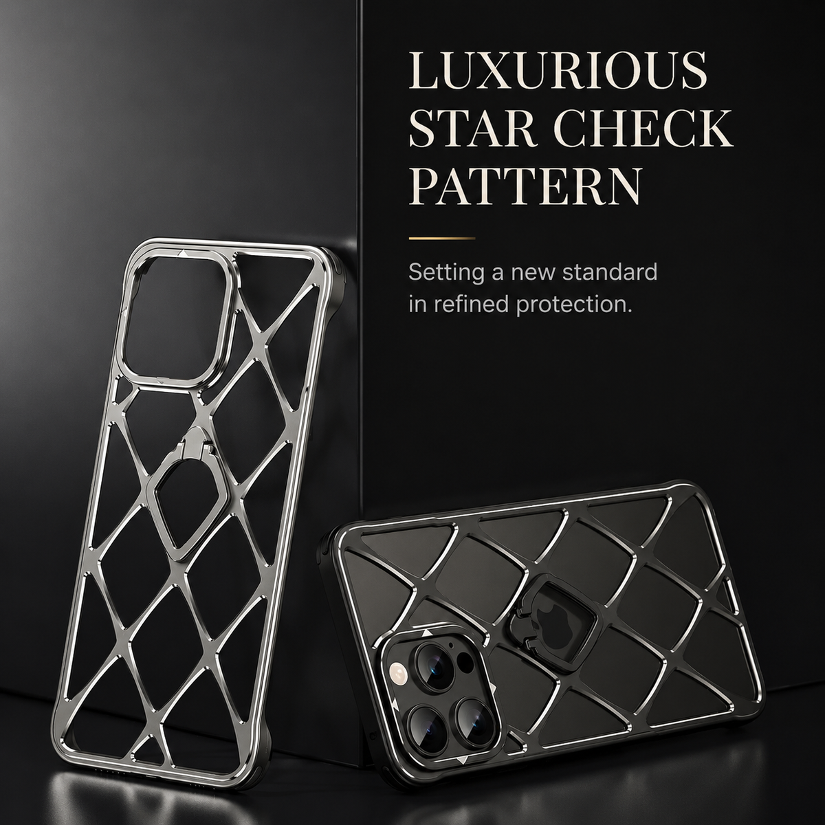 Premium iPhone Case MagSafe Compatible Magnetic Ultra Light Metal Frame Cooling Back Built-in Stand Shockproof Camera Protection Slim Full Coverage