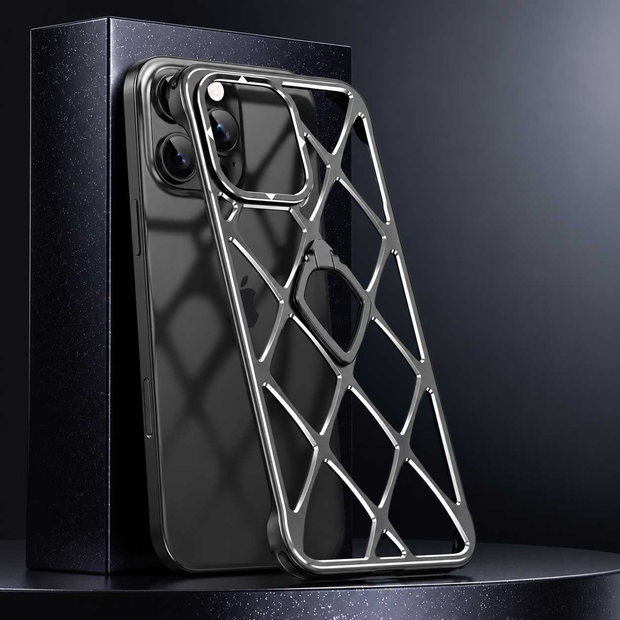 Premium iPhone Case MagSafe Compatible Magnetic Ultra Light Metal Frame Cooling Back Built-in Stand Shockproof Camera Protection Slim Full Coverage