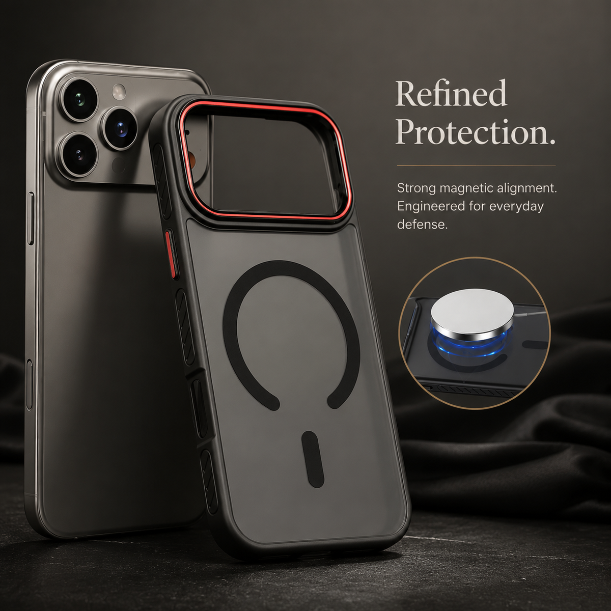 Premium iPhone Case MagSafe Compatible Matte Transparent Cover Magnetic PC TPU Hybrid Shockproof Anti Fingerprint Protective Slim Case