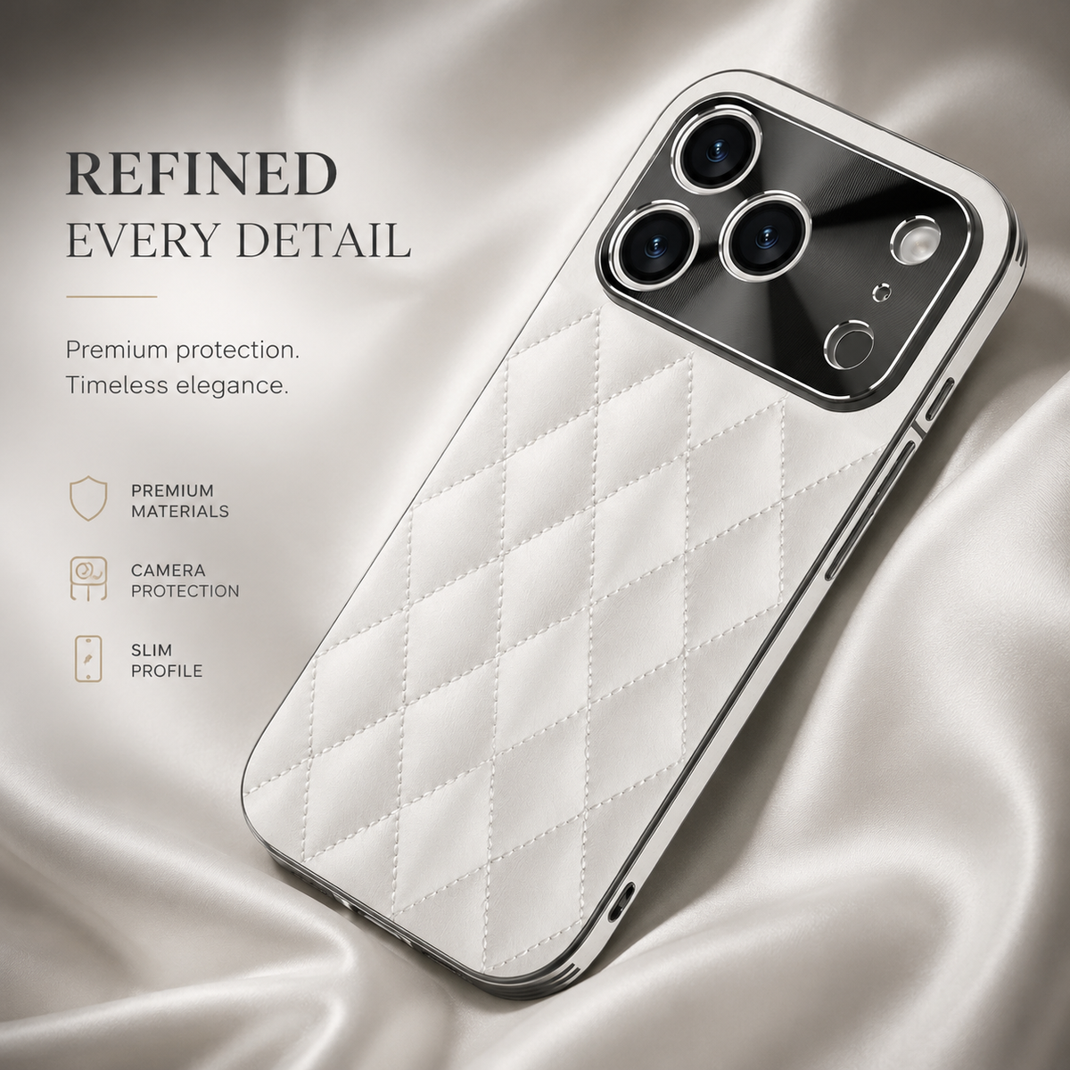 Premium iPhone Case MagSafe Compatible PU Leather Protective Cover Shockproof Camera Lens Protection Anti Scratch Non Slip Slim Full Coverage