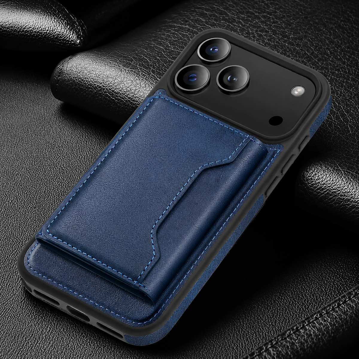 Premium iPhone Case MagSafe Compatible PU Leather Wallet Cover Card Holder Magnetic Shockproof Protective Anti Scratch Non Slip Full Coverage Design