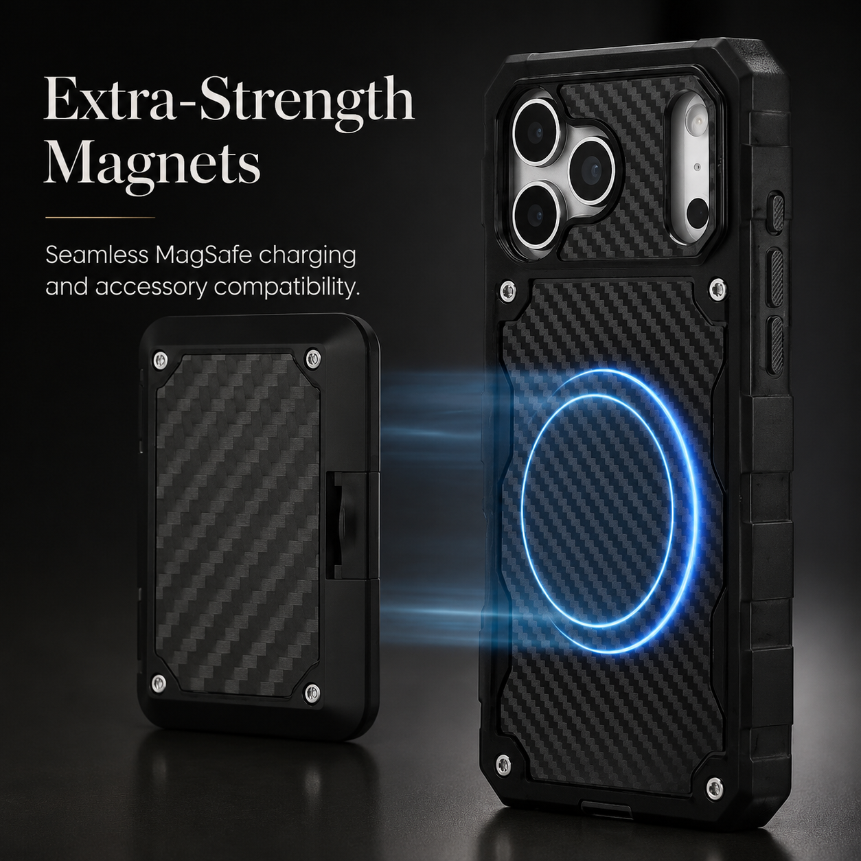 Premium iPhone Case MagSafe Compatible Rugged Heavy Duty Cover Military Grade Shockproof Magnetic Protective Anti Scratch Non Slip Full Coverage Design