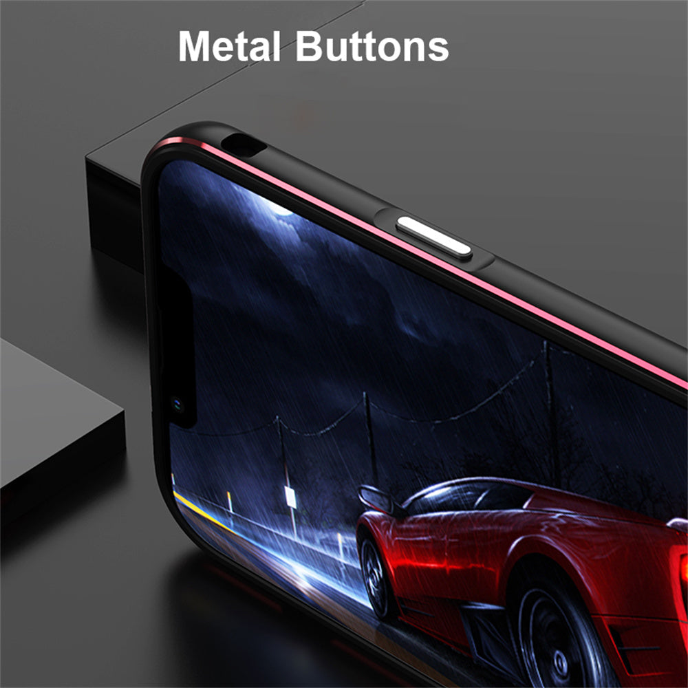 Premium iPhone Case Magnetic Aluminum Bumper Cover MagSafe Compatible Metal Lens Frame Shockproof Slim Edge Protection Camera Guard Design
