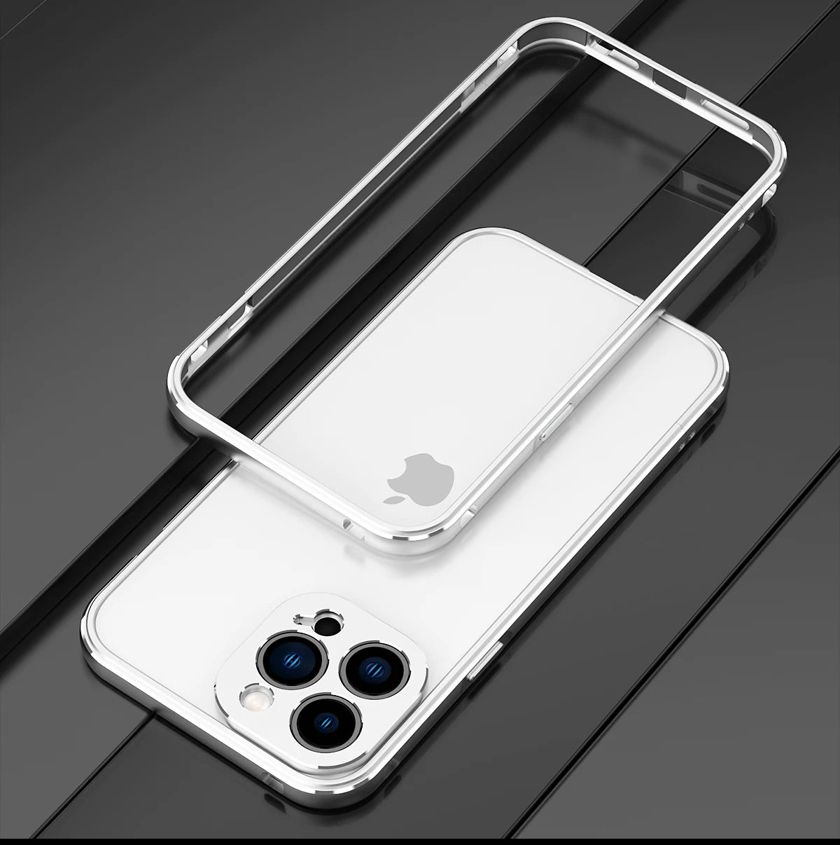 Premium iPhone Case Magnetic Aluminum Bumper Cover MagSafe Compatible Metal Lens Frame Shockproof Slim Edge Protection Camera Guard Design