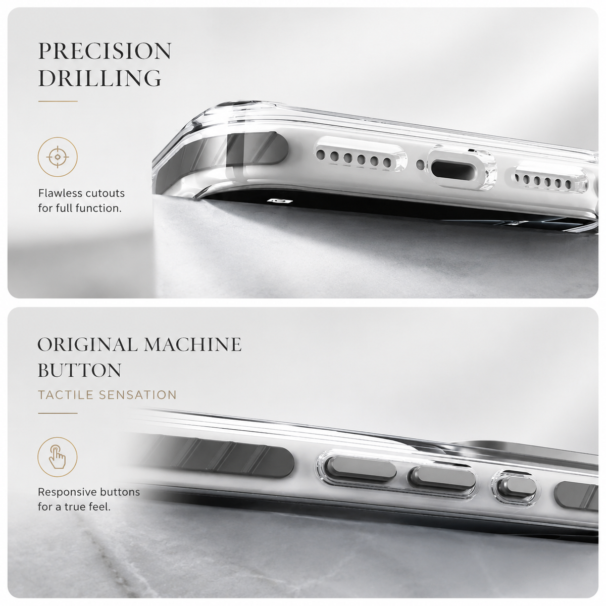 Premium iPhone Case Magnetic Clear Cover MagSafe Compatible Wireless Charging Luxury Striped Border Shock Absorbing Slim TPU Full Coverage Protective Design