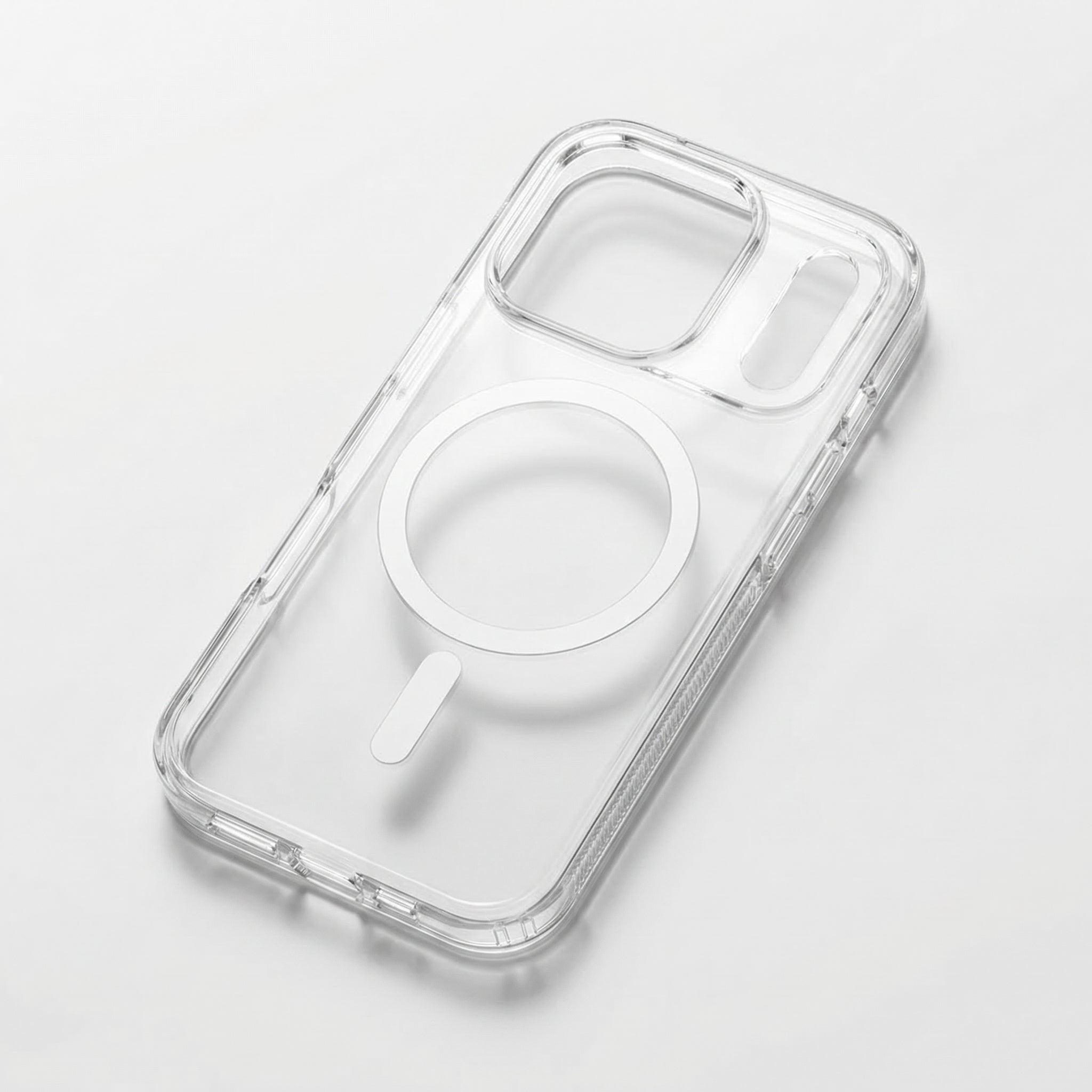 Premium iPhone Case Magnetic Clear Slim Cover MagSafe Compatible Lightweight Flexible Protective Anti Scratch Transparent Design