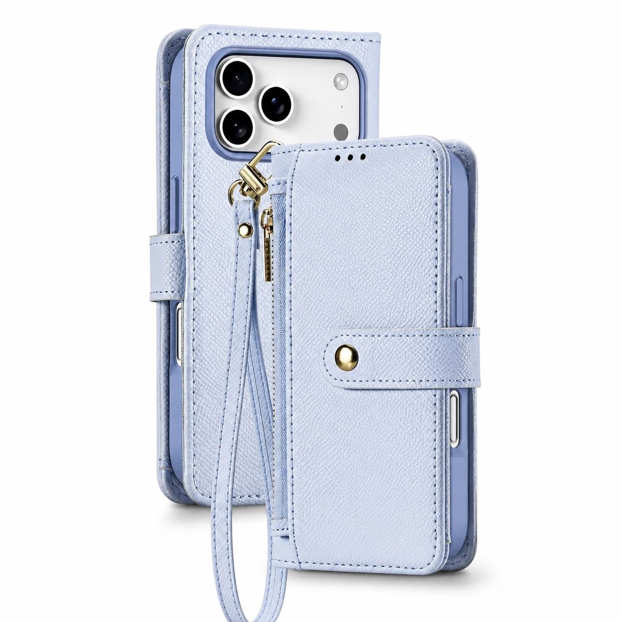 Premium iPhone Case Magnetic Detachable Wallet Cover Cow Leather Card Holder Shockproof Wireless Charging Support Anti Scratch Slim Protective Design