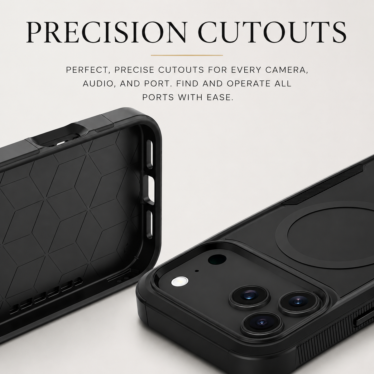 Premium iPhone Case Magnetic Heavy Armor Dual Layer PC TPU Cover Shockproof Protective Matte Anti Fingerprint Full Coverage Slim Design