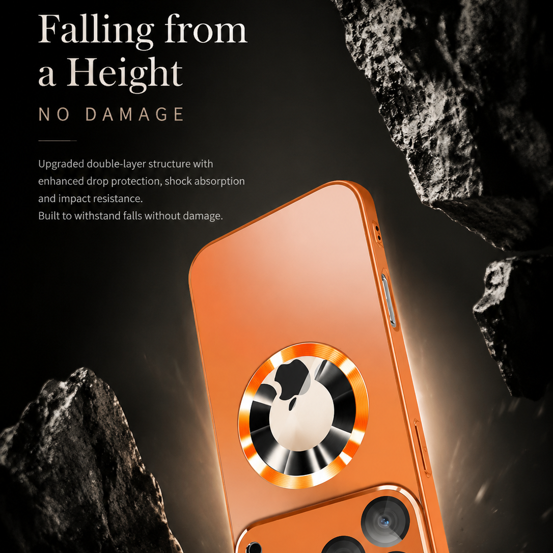 Premium iPhone Case Magnetic Matte Cover MagSafe Compatible Camera Lens Protection Shock Absorbing Titanium Finish Slim Hard Back Full Coverage Design