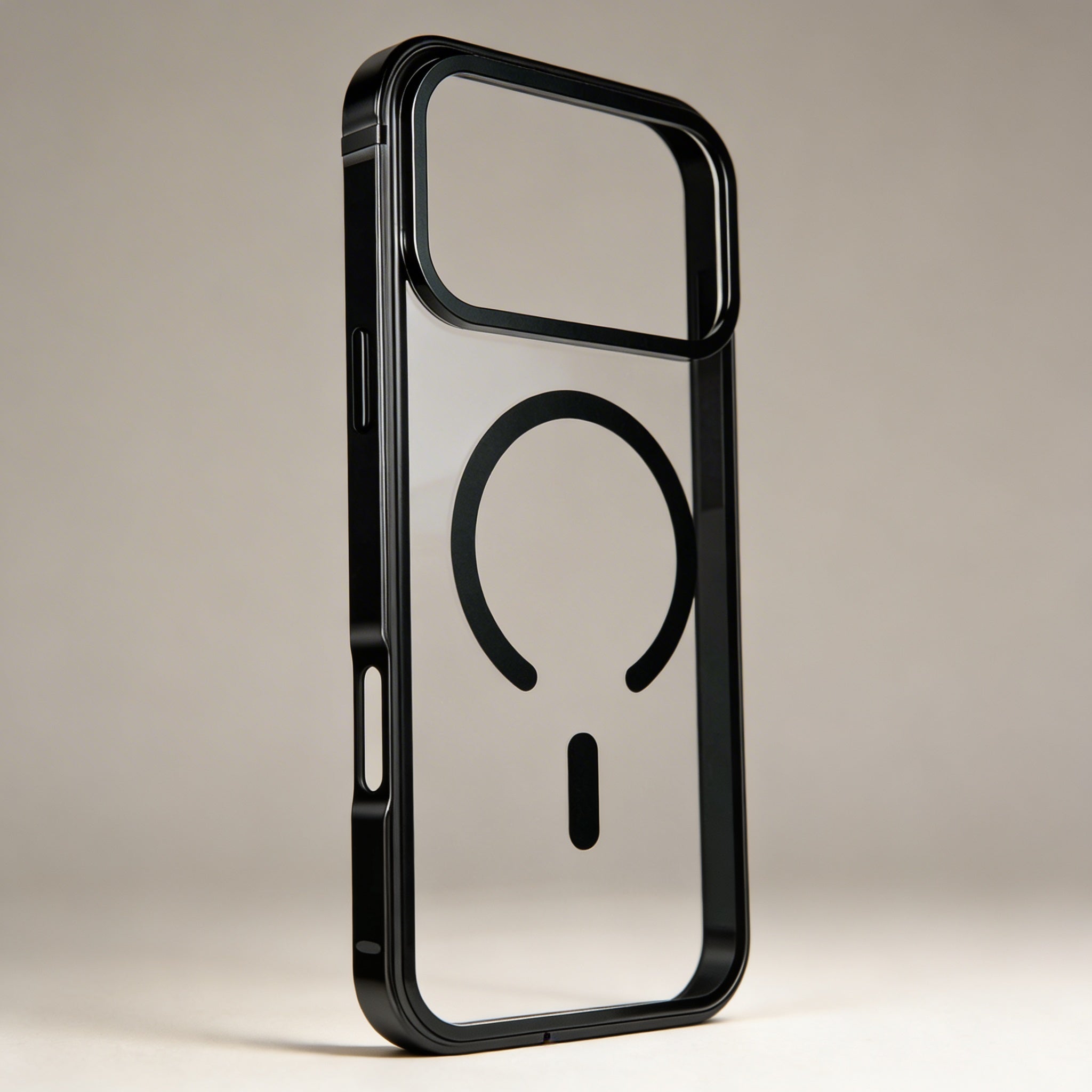 Premium iPhone Case Magnetic Metal Frame Clear Back Protective Cover Slim Shock Resistant Full Coverage Design