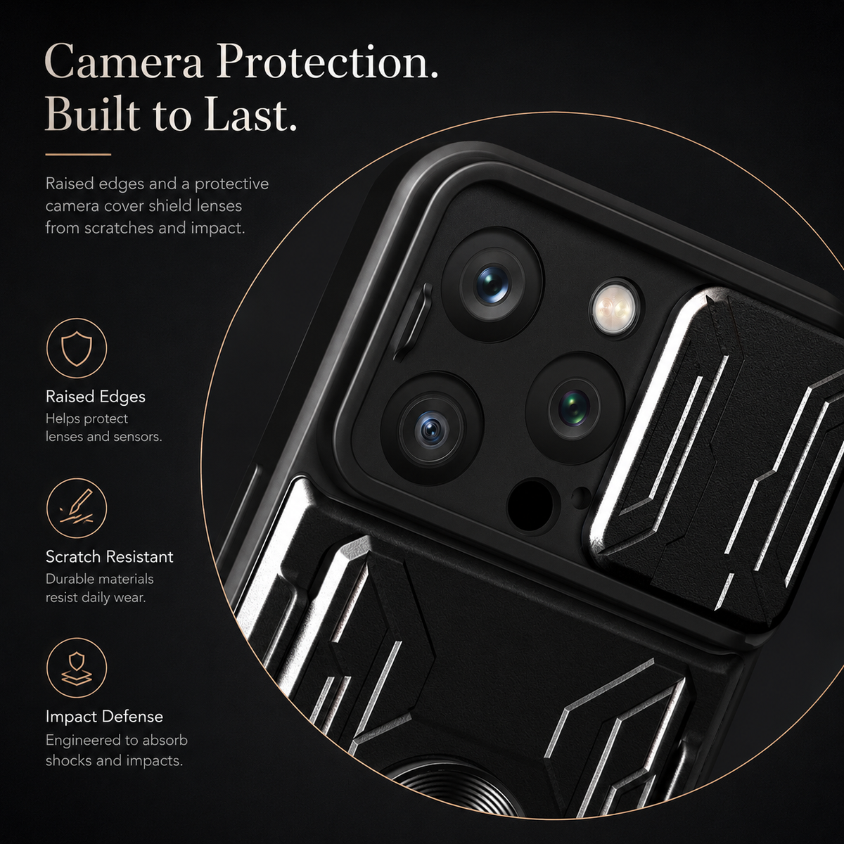 Premium iPhone Case Rugged Armor Cover Shockproof Dual Layer Card Holder 360 Ring Stand Magnetic Mount Full Edge Protection Protective Cover