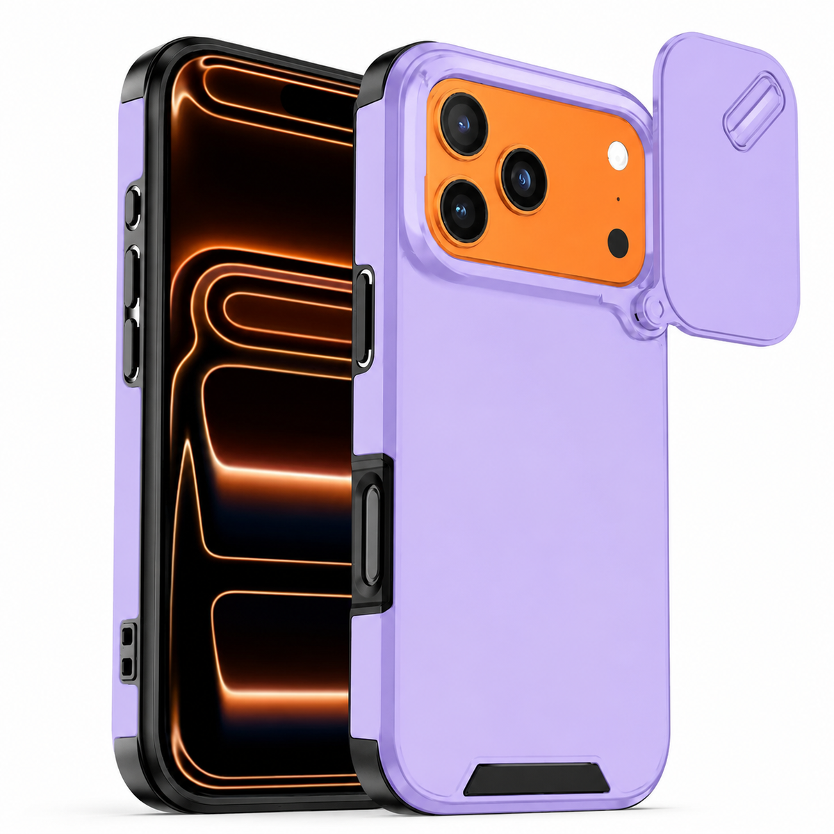 Premium iPhone Case Slide Camera Cover Shockproof PC TPU Protective Cover Anti Collision Camera Protection Slim Durable Full Coverage Anti Scratch Design
