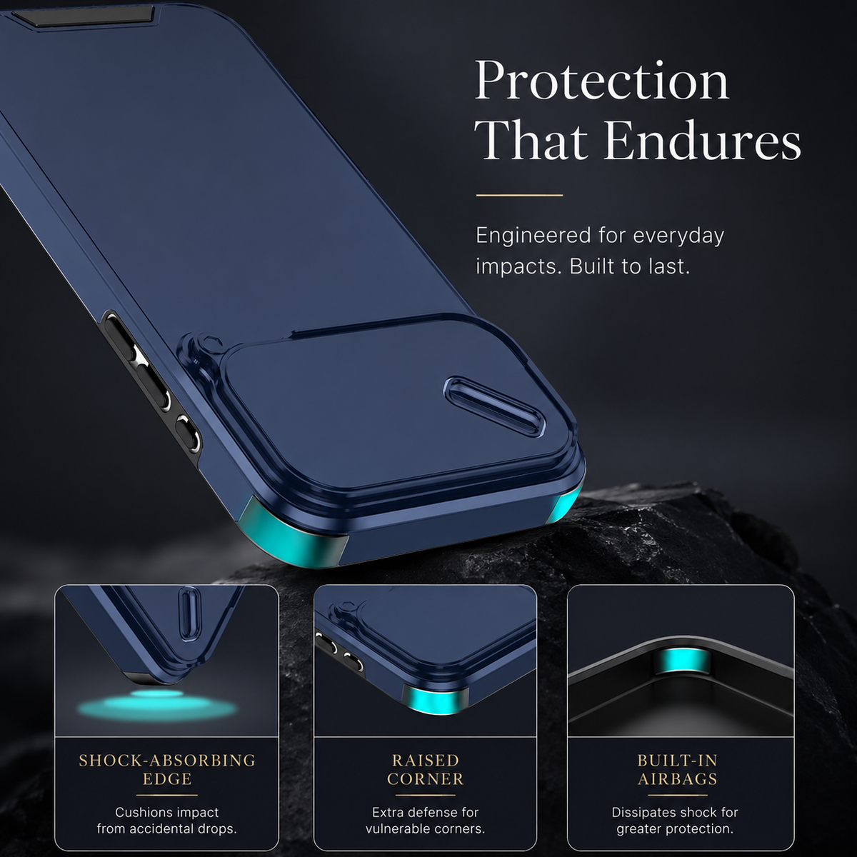 Premium iPhone Case Slide Camera Cover Shockproof PC TPU Protective Cover Anti Collision Camera Protection Slim Durable Full Coverage Anti Scratch Design