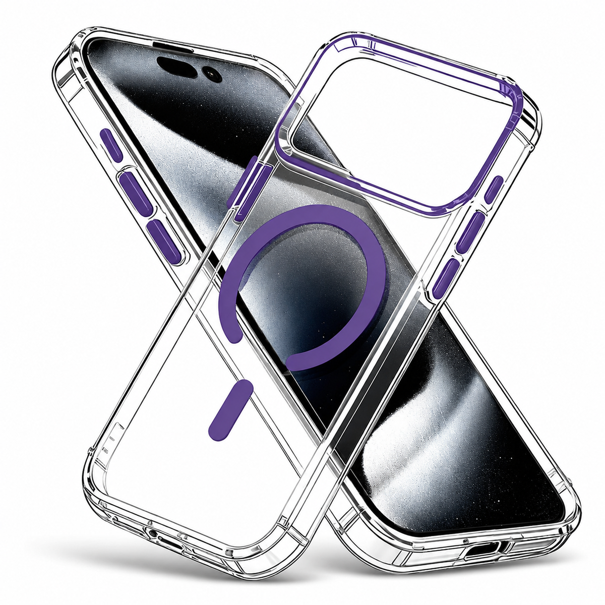 Premium iPhone Case Ultra Slim Magnetic MagSafe Compatible Wireless Charging Shockproof PC TPU Full Coverage Anti Scratch Luxury Protective Design
