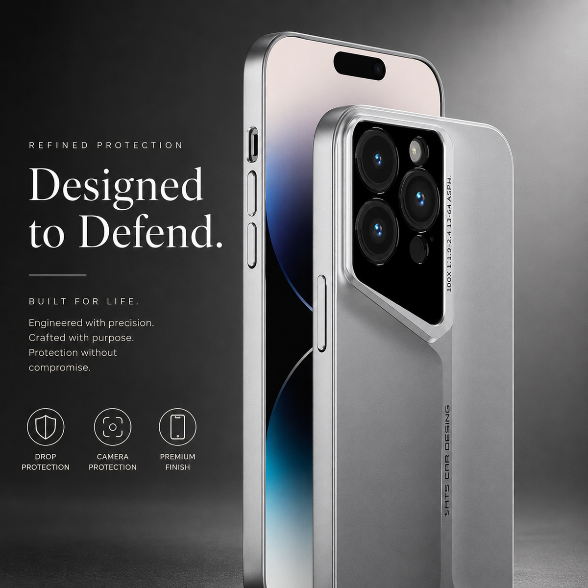 Premium iPhone Case Ultra Slim Matte Hard PC Protective Cover Camera Lens Protection Shockproof Anti Fingerprint Anti Scratch Non Slip Design