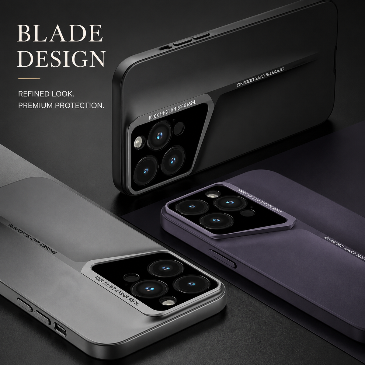 Premium iPhone Case Ultra Thin Protective Cover Titanium Style Shockproof Camera Lens Protection Anti Scratch Lightweight Anti Slip Slim Full Coverage