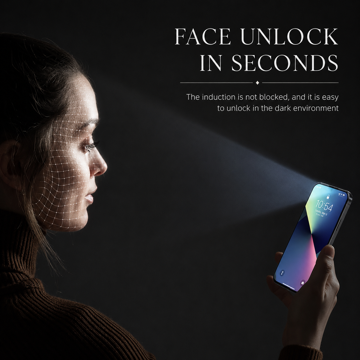 Premium iPhone Screen Protector Privacy Tempered Glass Anti Spy Matte Anti Glare Full Coverage Anti Fingerprint Scratch Resistant Case Friendly Design