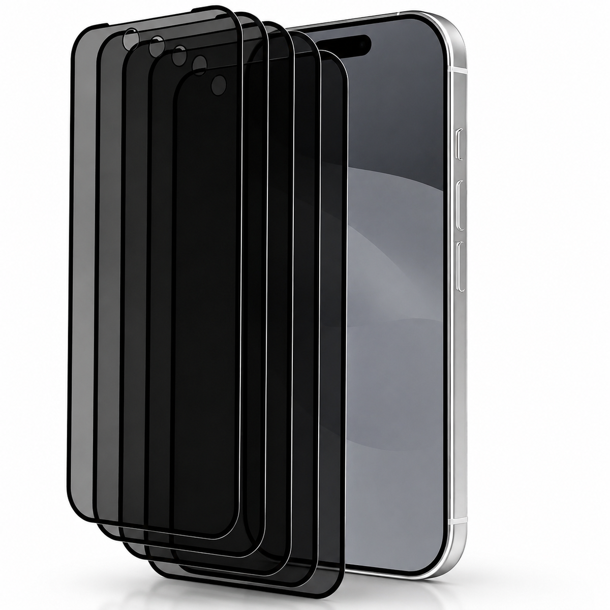 Premium iPhone Screen Protector Privacy Tempered Glass Anti Spy Matte Anti Glare Full Coverage Anti Fingerprint Scratch Resistant Case Friendly Design