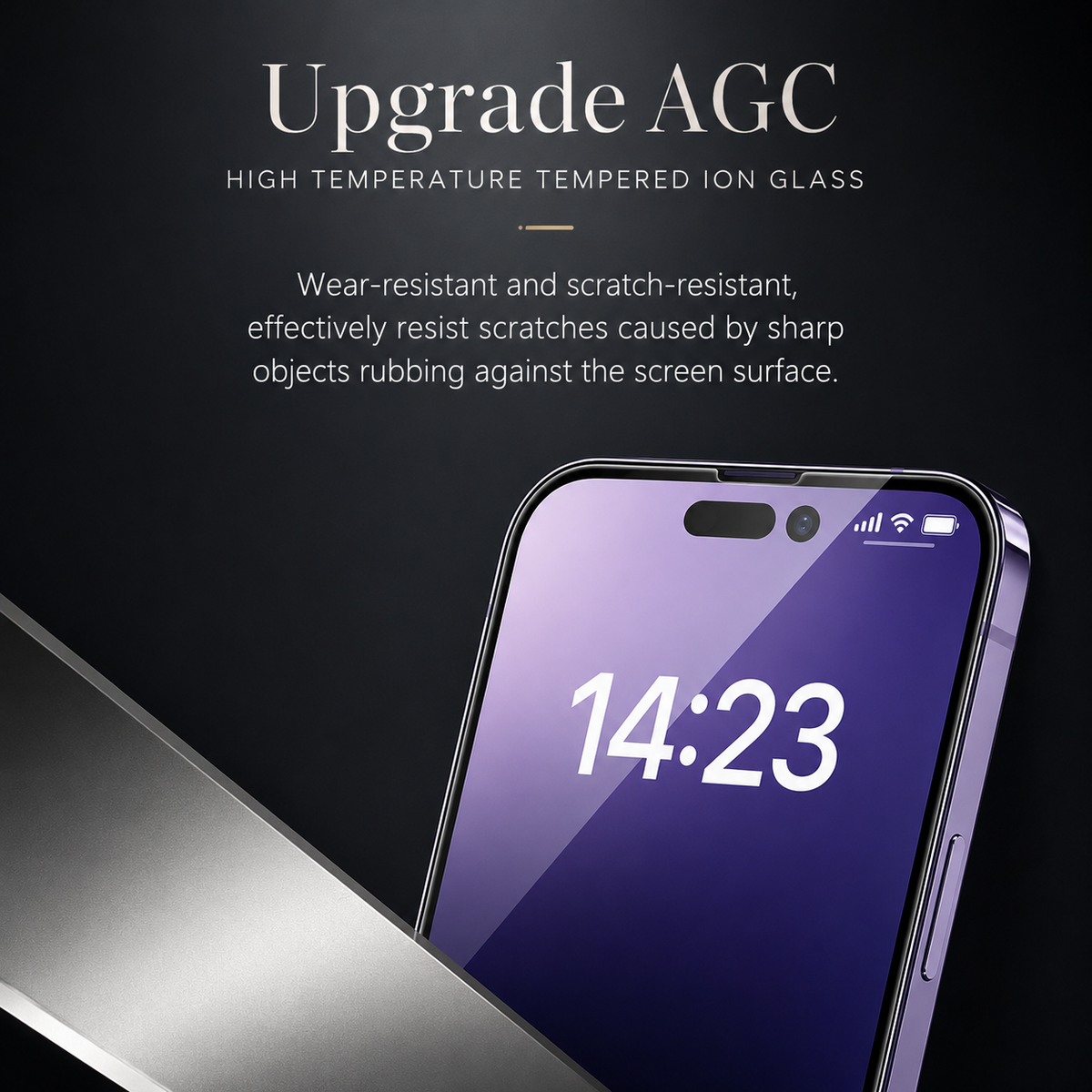 Premium iPhone Screen Protector Privacy Tempered Glass Anti Spy Matte Anti Glare Full Coverage Anti Fingerprint Scratch Resistant Case Friendly Design