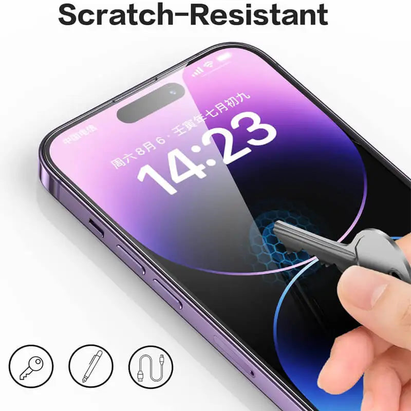 Premium iPhone Screen Protector Tempered Glass HD Clear Anti Fingerprint Scratch Resistant Ultra Thin Case Friendly