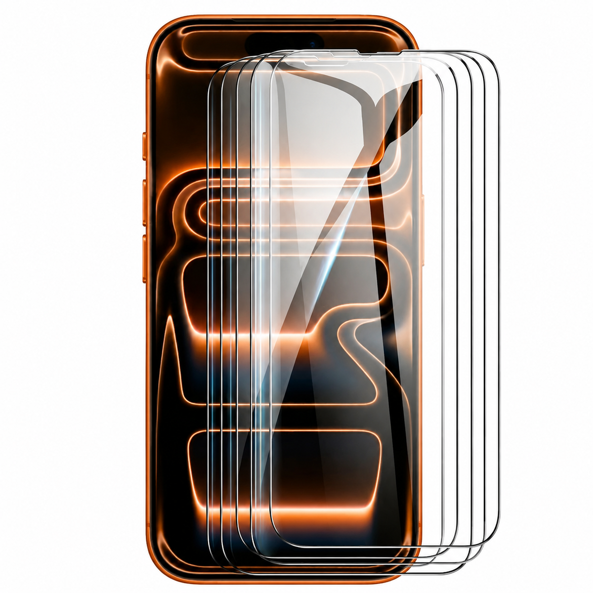 Premium iPhone Screen Protector Tempered Glass HD Clear Anti Fingerprint Scratch Resistant Ultra Thin Case Friendly Bubble Free Display Protection