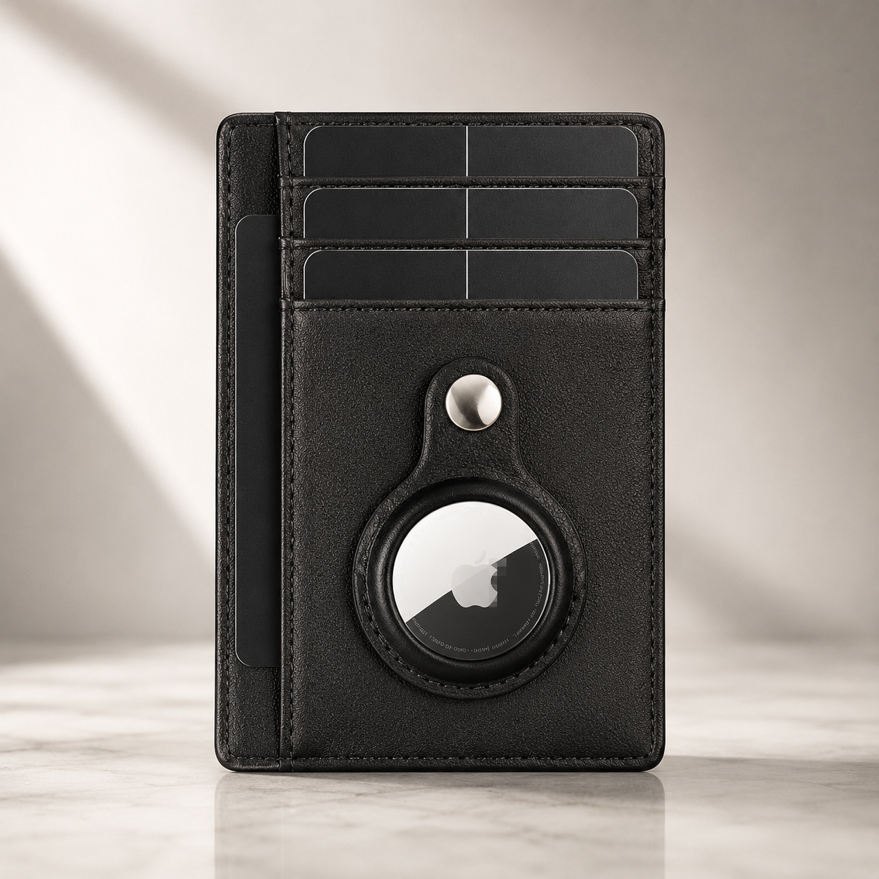 Premium AirTag Wallet RFID Blocking Leather Card Holder Magnetic Closure Slim Bifold Wallet Secure Storage Compact Everyday Carry Organizer Travel Kit