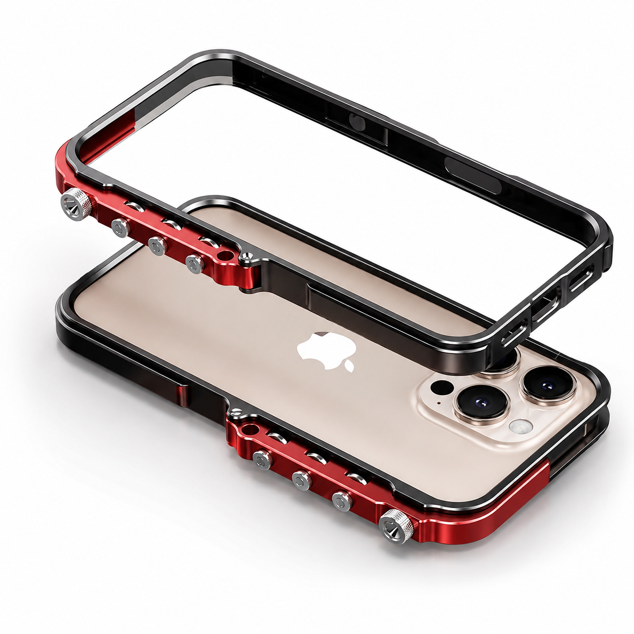 Premium iPhone Case Aluminum Alloy Bumper Protective Cover Shockproof Metal Frame Rugged Edge Protection Lightweight Non Slip Open Back Full Coverage Design