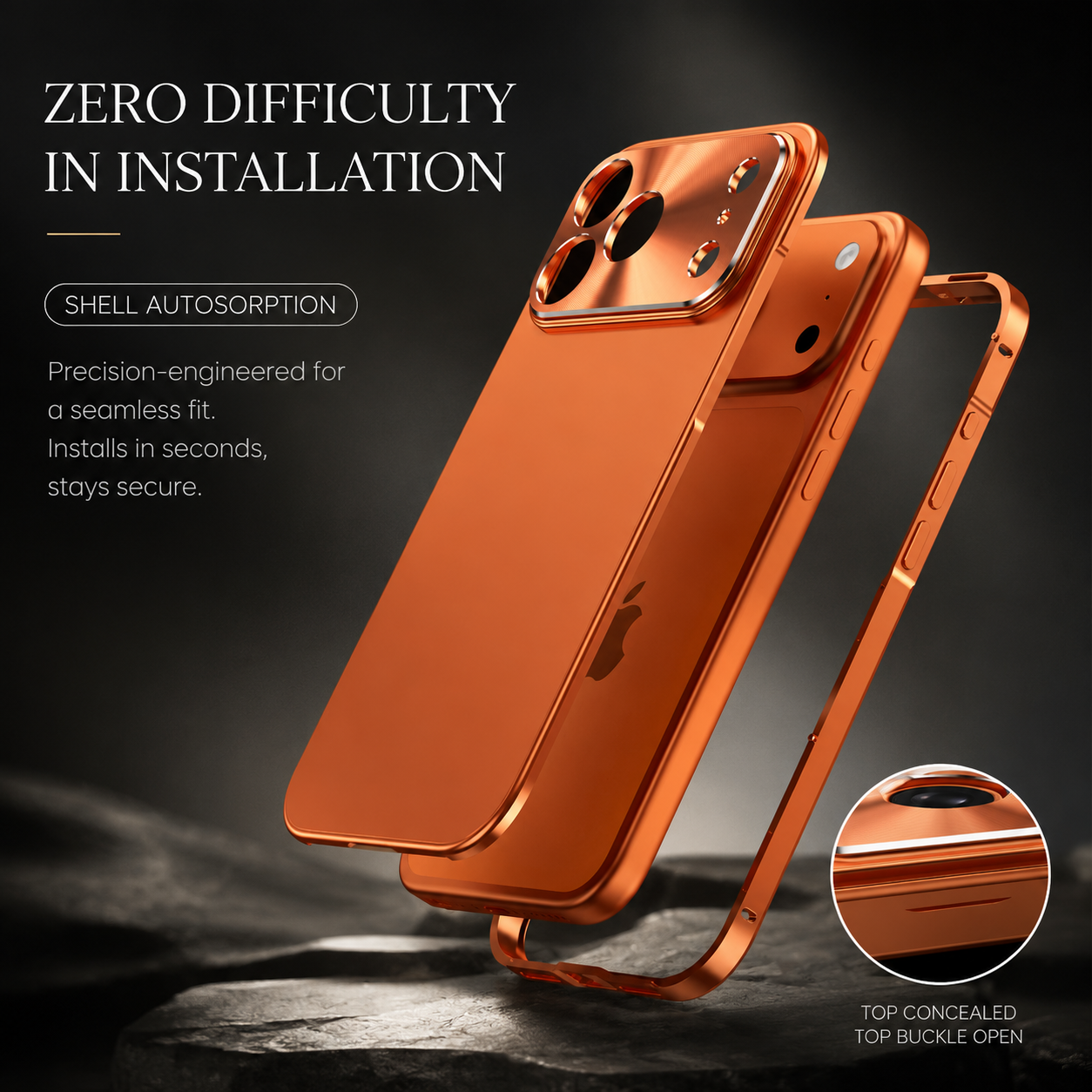 Premium iPhone Case Aluminum Alloy Frame Frosted PC Back Ultra Thin Matte Cover Shockproof Protective Anti Scratch Slim Full Coverage Design