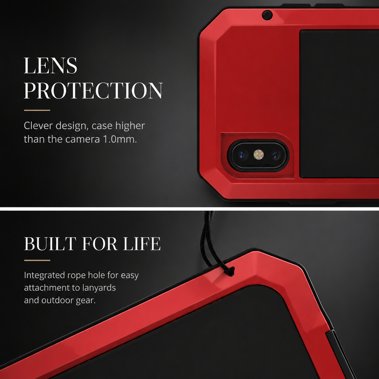 Premium iPhone Case Aluminum Metal Armor Bumper Shockproof Protective Cover Anti Fingerprint Non Slip Camera Protection Full Coverage Rugged Design