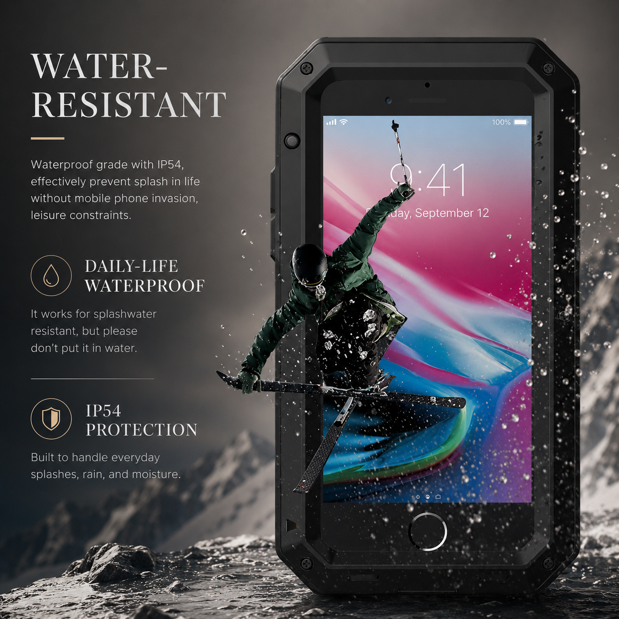 Premium iPhone Case Aluminum Metal Armor Bumper Shockproof Protective Cover Anti Fingerprint Non Slip Camera Protection Full Coverage Rugged Design